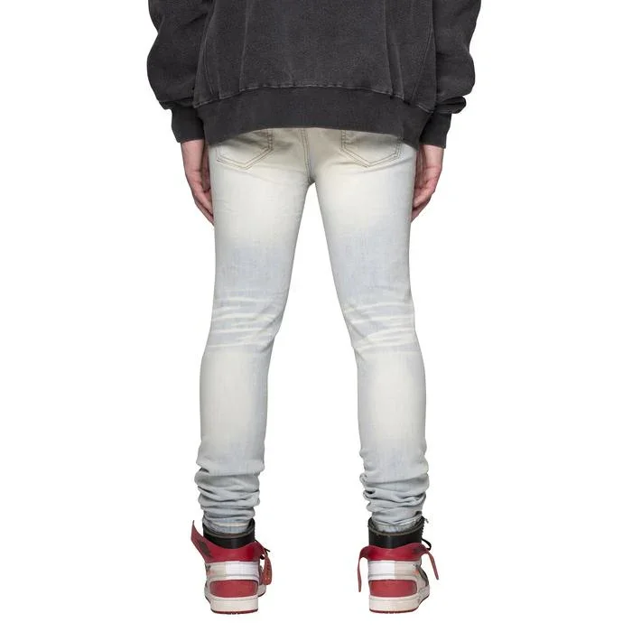 Picture 3: Y2K Blue Pink Bandana Patchwork Jeans Vintage Ripped Hip Hop Micro Elastic Jeans Gothic Harajuku Men Women Slim Pencil Pants