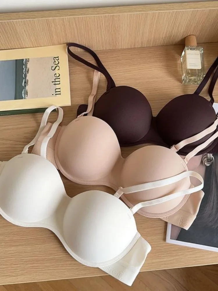 حمالة صدر YUQI للنساء، صدر صغير، عرض كبير، زوج قريب، ثدي مضاد للترهل، غير سلكي، حمالة صدر مريحة بدون خياطة بنصف كوب