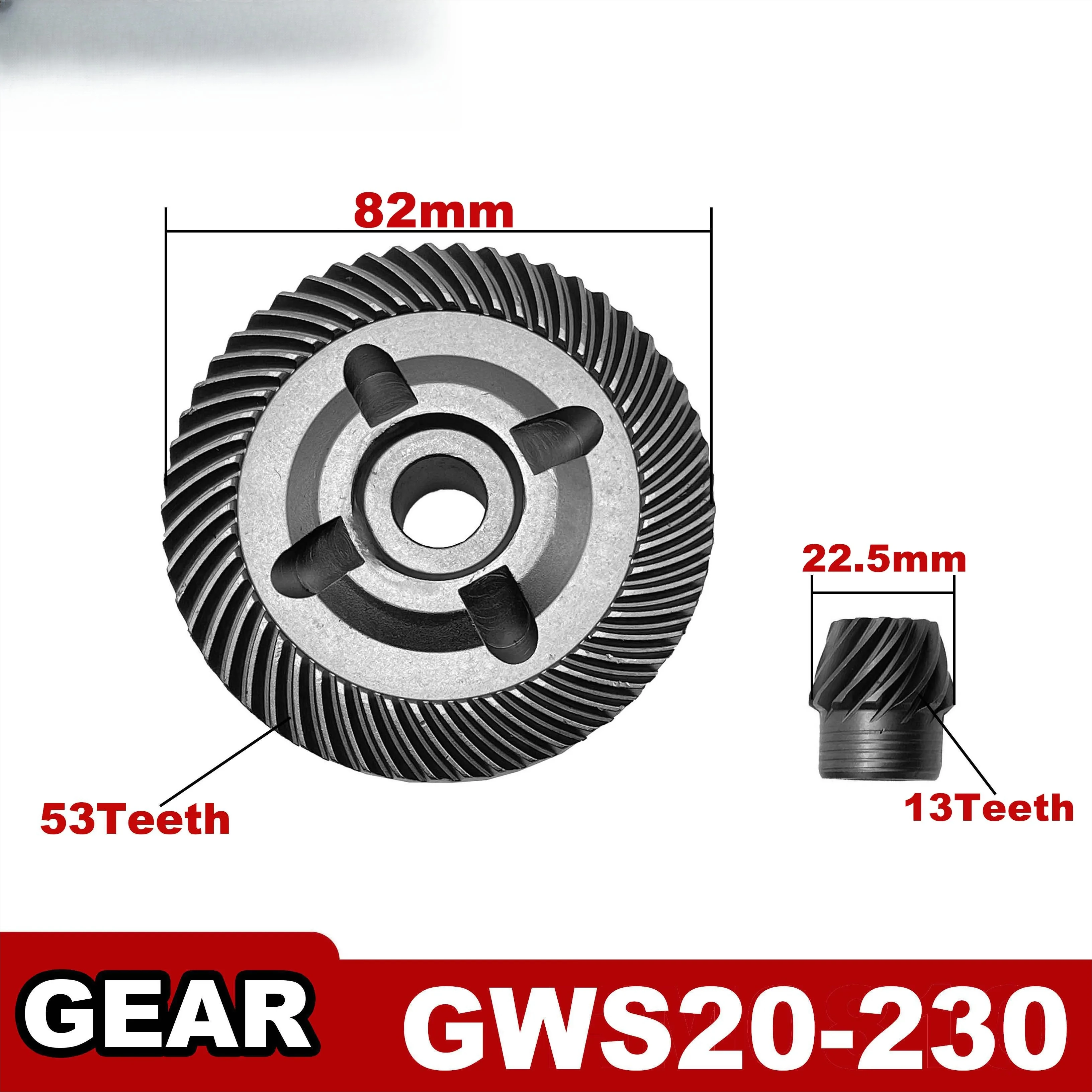 

Replacement Spare Parts Gear Set For Bosch Angle Grinder GWS20-230 Polishing machine size gear accessories