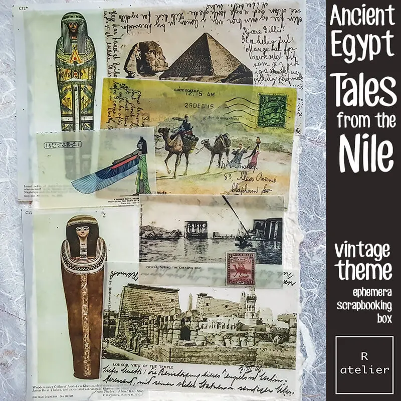 120 Stück Altägypten-Aufkleber – Vintage Scrapbook Sticker Für Tagebuch, DIY & Junk Journal