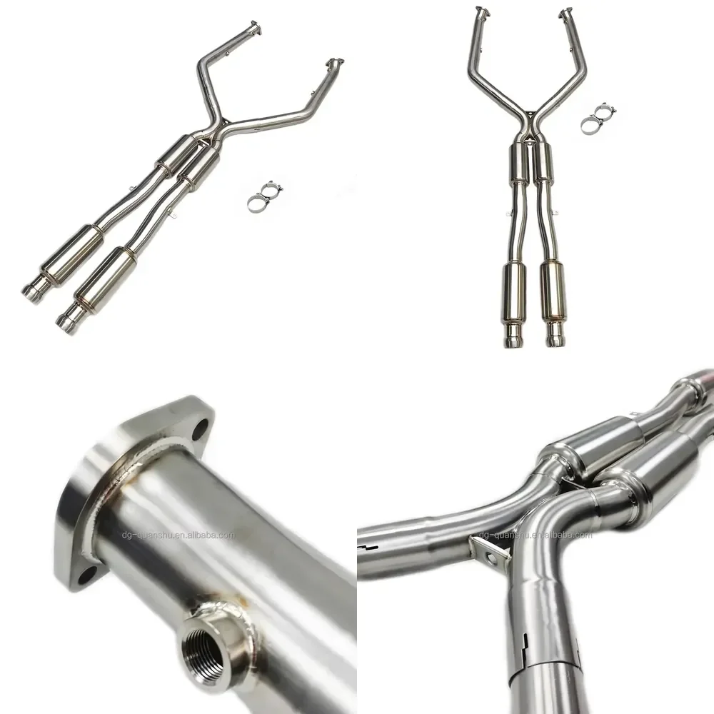 【Durable Practical Daria】 Center Pipe for M3 E90 E92 E93 S65 V8 Xpipe Titanium Exhaust Center Pipe With Four Resonator