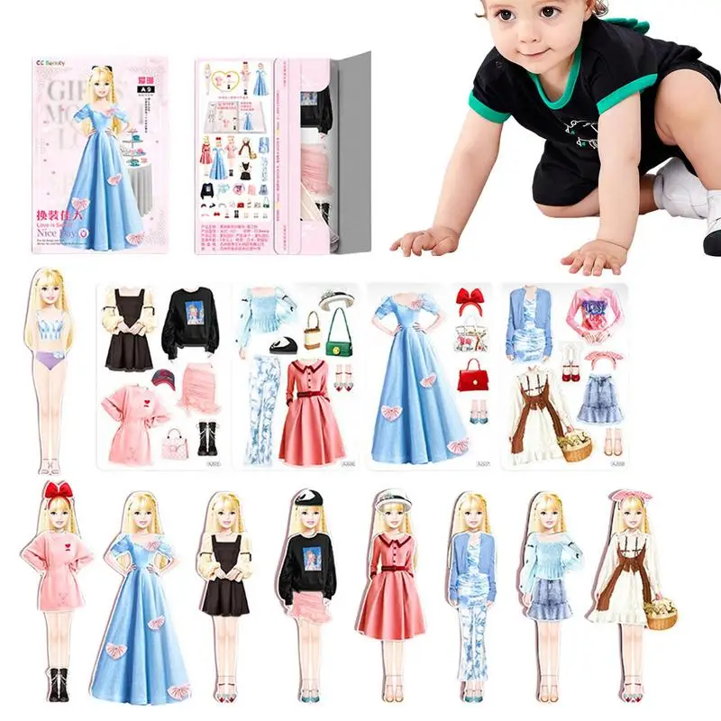 Paper Dolls For Girls Creative Funny People Clothes Dress Up Dolls Child Pretend Play Toys Puzzles Game For Girls Kids Boys