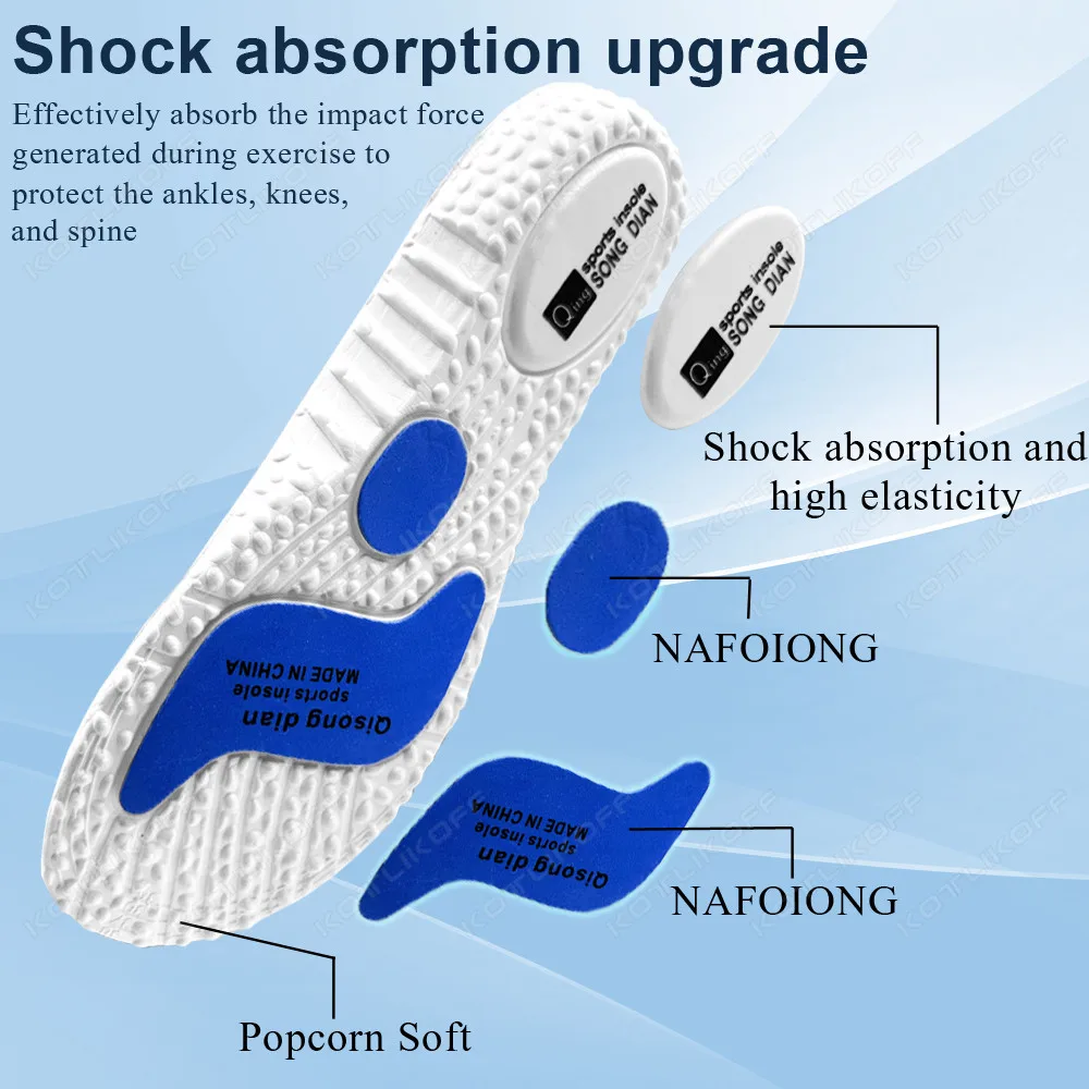 EVA Insoles For Shoes Sole Shock Absorption Deodorant Breathable Cushion Running Insoles For Feet Man Women Orthopedic Insoles