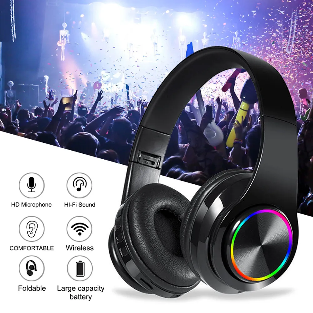 

Super Bass Wireless Bluetooth 5.0 Headphones Foldable Stereo Earphones Headsets