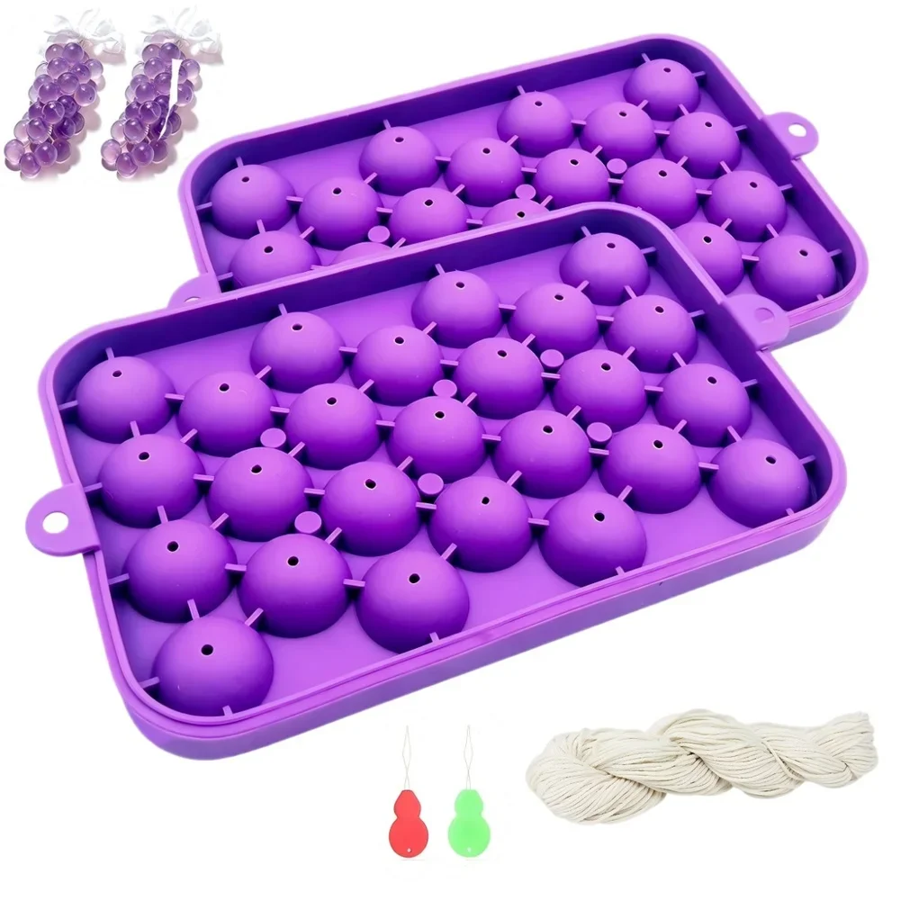 2 Piece Grape Cluster Silicone Soap Molds For DIY Handmade Soap Production Craft Kit For Beginners Home Soap Making Supplies