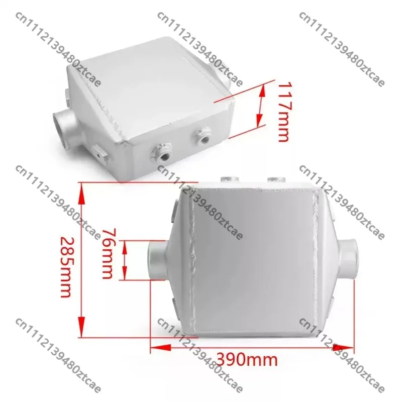 Universal Car Turbo Mod Straight Outlet Aluminum Radiator Turbocharged Engine Cooling Upgrade Replacement Accessories