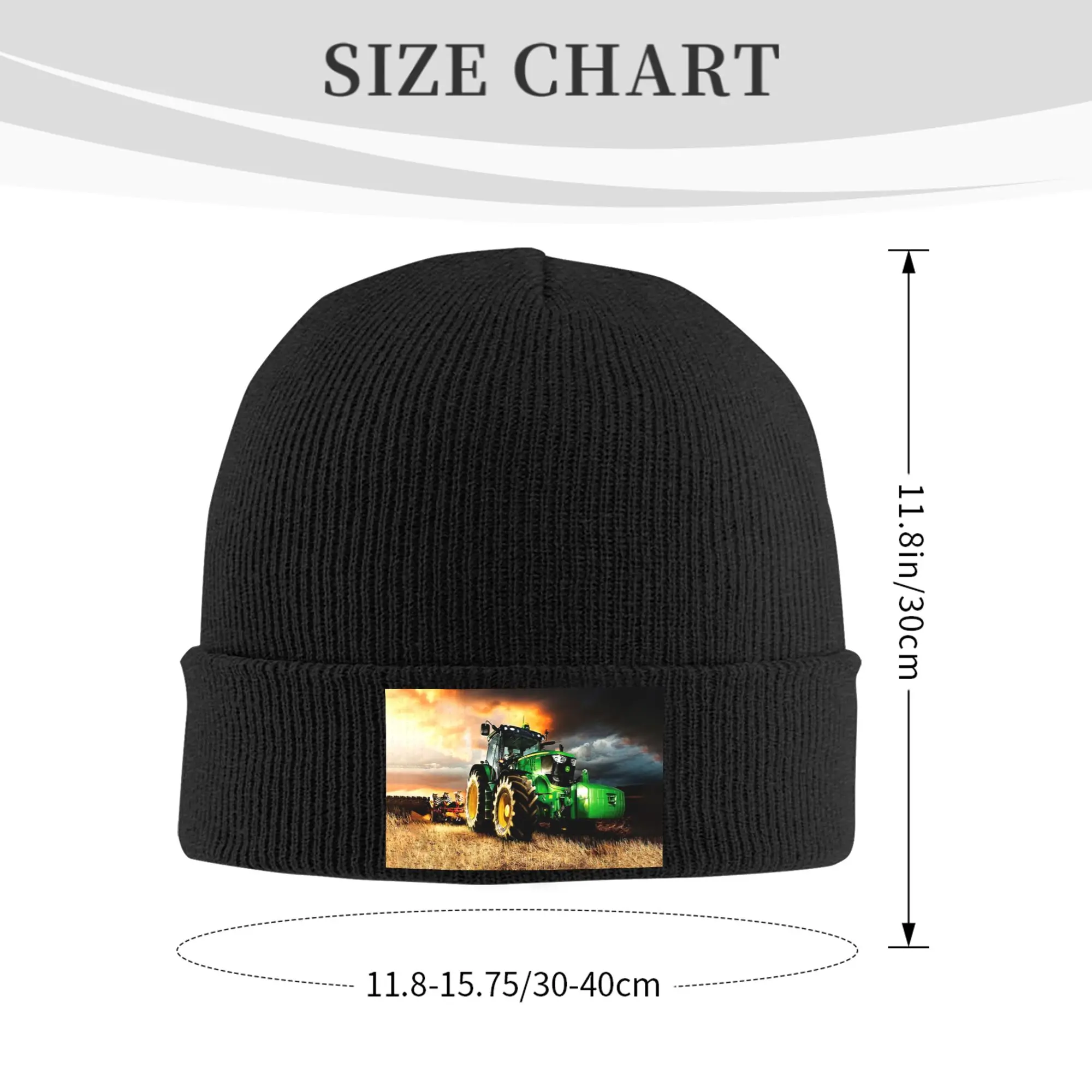 Custom Tractor Skullies Beanies Caps Unisex Winter Warm Knit Hat Women Men Hip Hop Adult  Bonnet Hats Outdoor Ski Cap