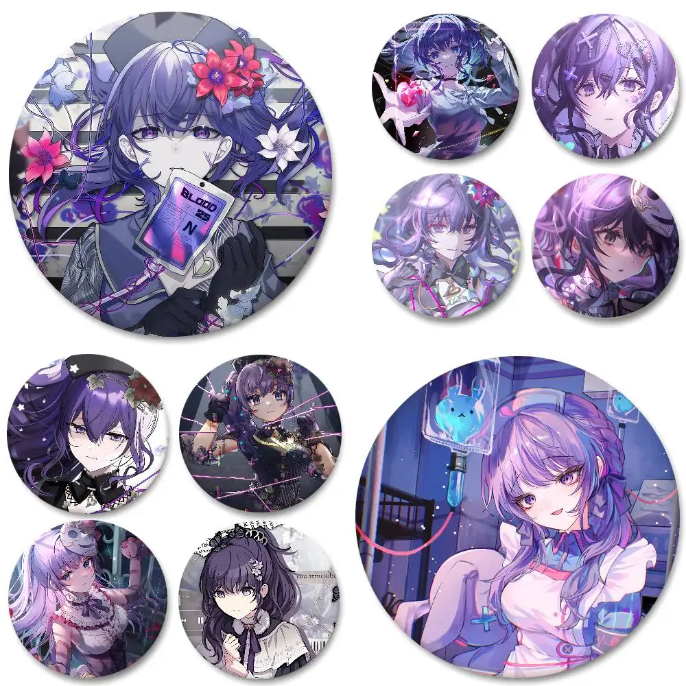Asahina Mafuyu Anime Abzeichen Runde Abzeichen Weißblech Münze Brosche Kleidung Rucksack Zubehör Anstecknadel