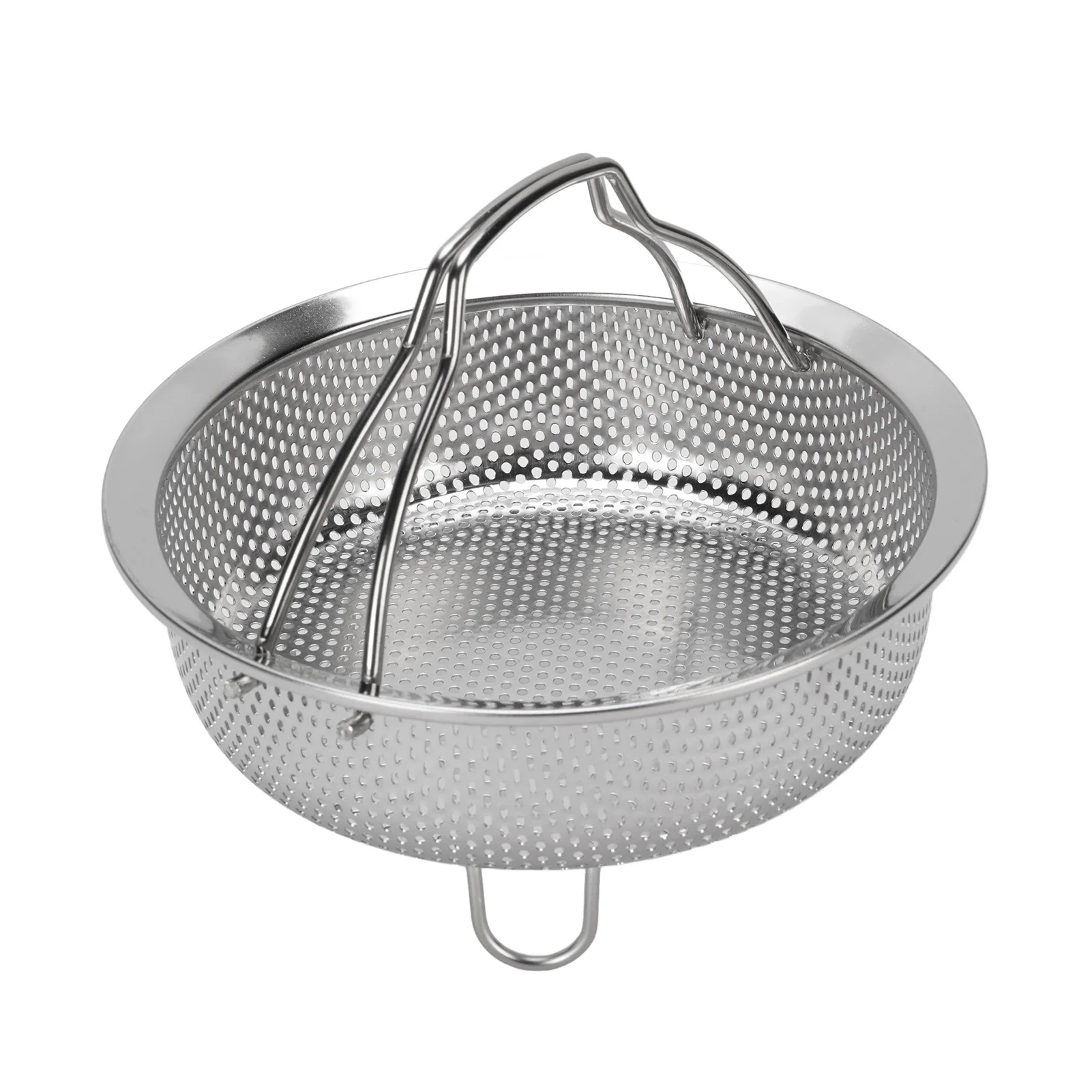 Steam Basket Steaming Rack User Friendly 304 Stainless Steel Foldable Handles Rustproof Multifunctional Ergonomic for Cookware