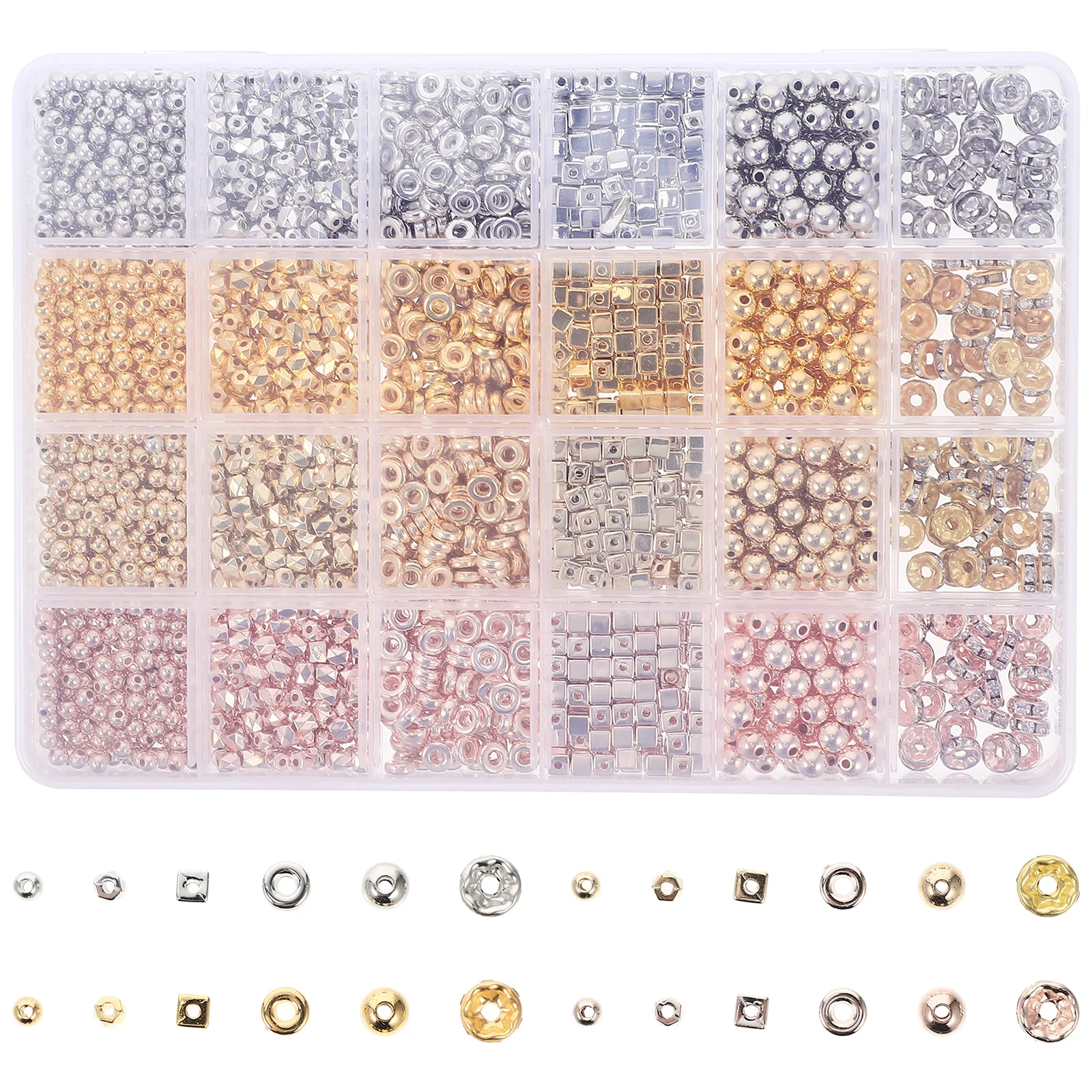 

1Set Spacer Beads Delicate Loose Beads for Jewelry Making DIY Necklace Bracelet Craft Decoration Beading Kits Bead Bracelet Kit