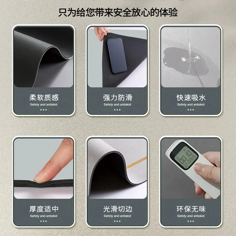 Retro oil painting home leave-in floor mat, water absorption, non-slip and anti-drop entrance foot stepping, dirt-resistant and
