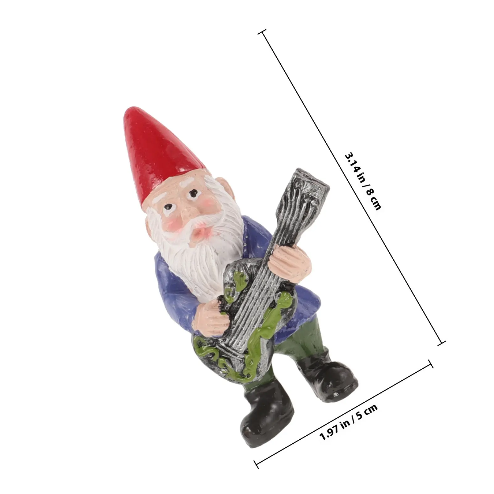 4pcs Resin Gnome Statue Set - Music Band Theme Garden Home Decor for Desktop Office Yard
