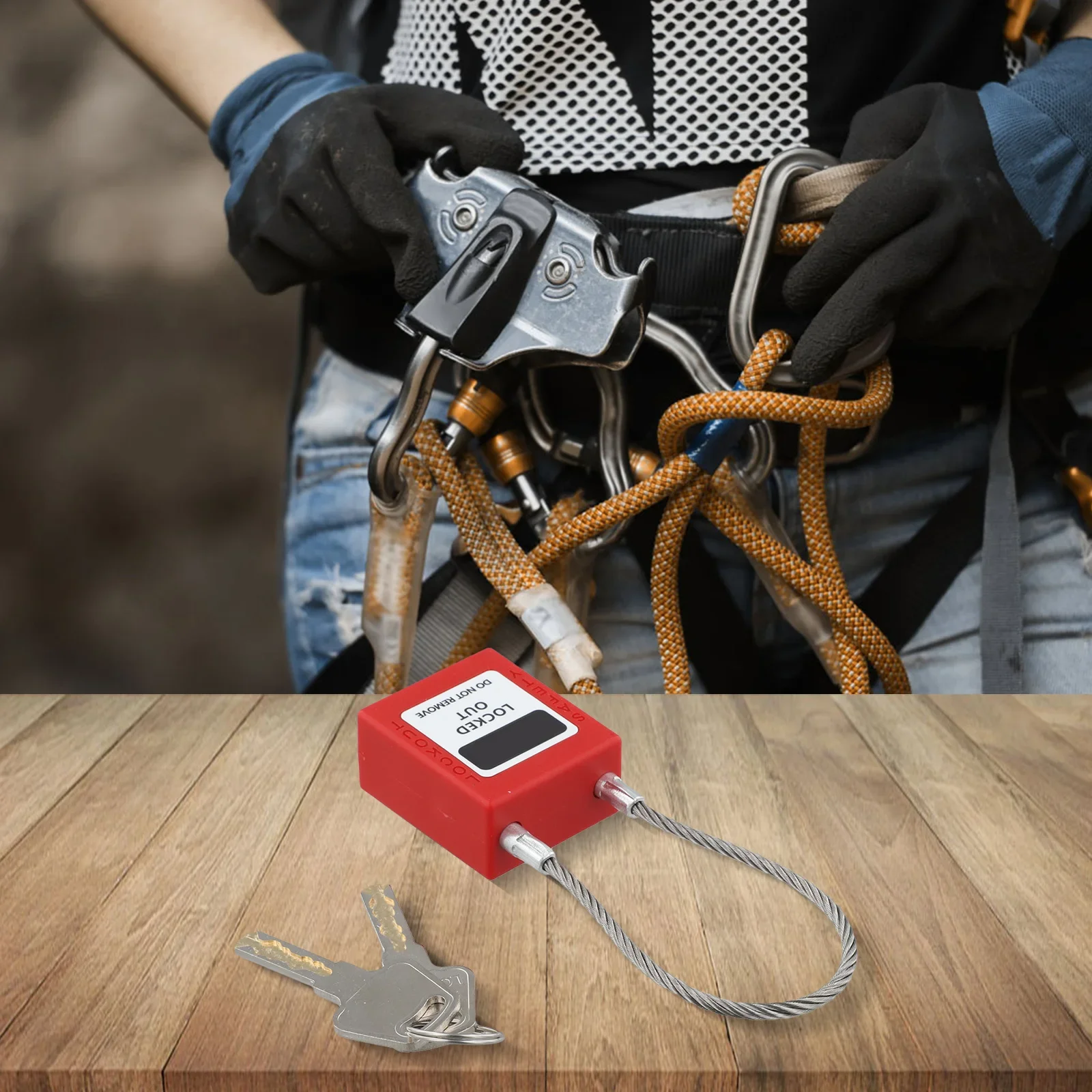 Stainless Steel Compact Cable Lock with 2 Keys Ergonomic Design for Comfortable Use for Travel and Outdoor Security