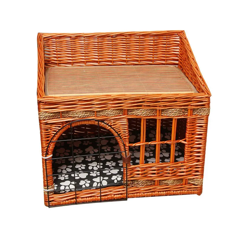 

Cat litter, summer, cool nest, rattan cat litter, closed, double layer