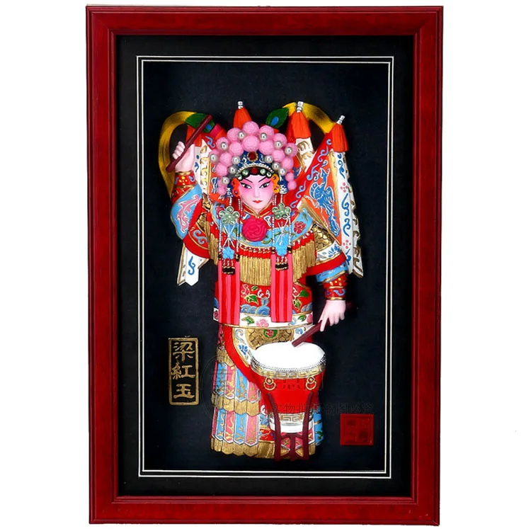 

Decoration Arts crafts girl gifts get married Liang Hongyu Peking Opera figure frame Hotel Office Decoration pendant ornaments g