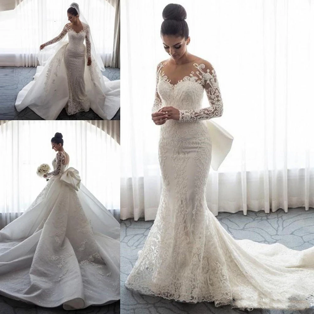 

2023 New White Wedding Dress Detachable Train Elegant Sexy Party Dress Light Luxury Gown for Bride Vestidos De Novia