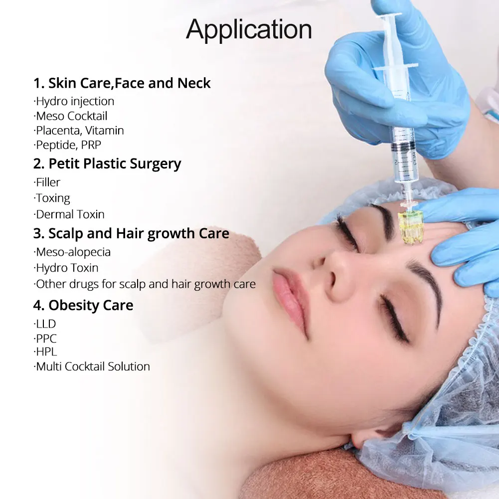 Korea 5pin Kristall Multi Nadel Mesotherapie Patrone Hand Injektion Feuchtigkeitsspendende 32G 1,5 Hydra Injektor Mikronadel Hautpflege – Detail 3