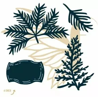 The Forest of Batch Leaves Stamps 2025 New Metal Cutting Dies Scrapbook Diary Decoration Embossing Template Diy Greeting Card