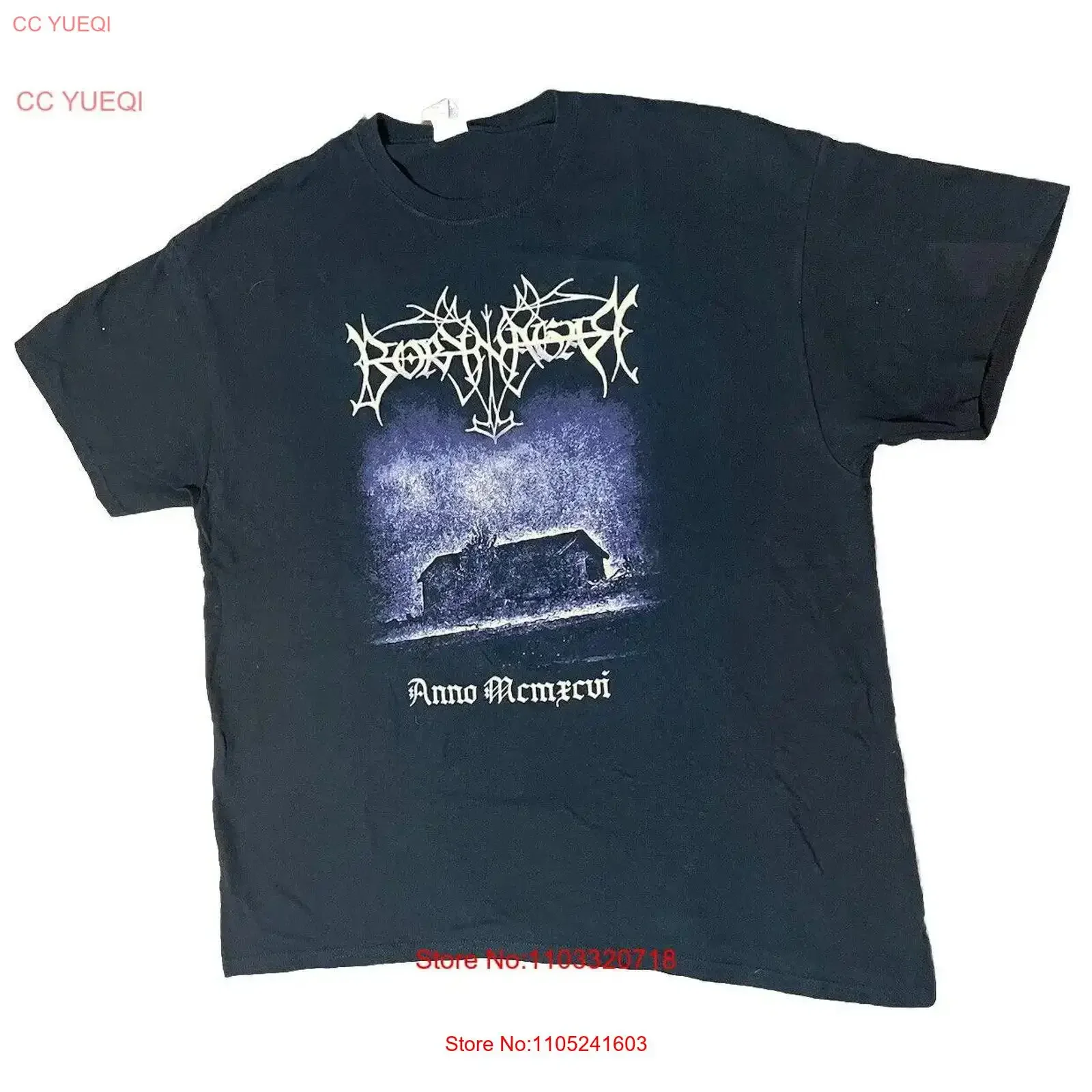 Borknagar Band Anniversary Since 1996 T Shirt Size XL Unworn Vintage Death Metal vintage Washed Slightly streetwear homme
