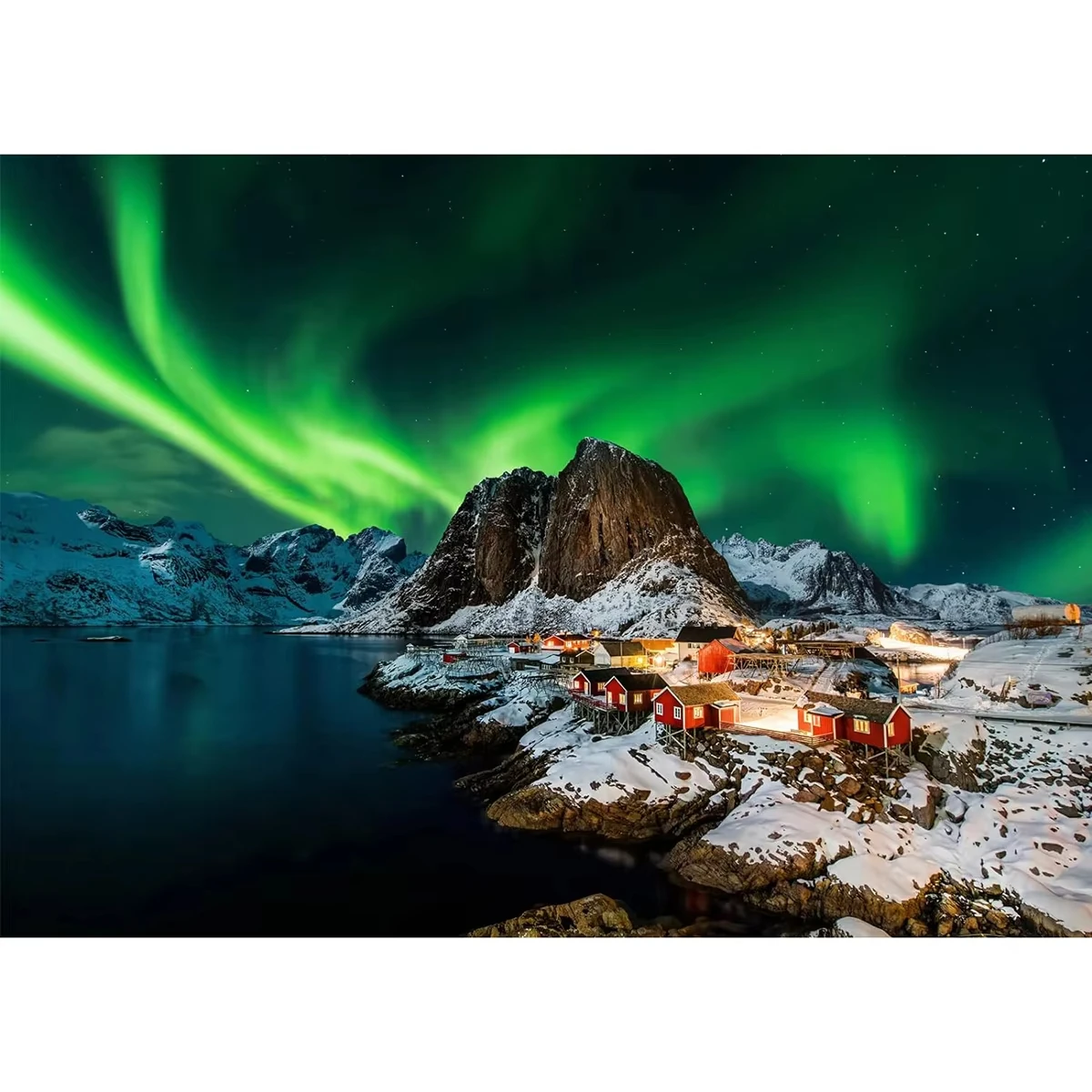 

Auroras Villages Landscapes 500/1000/1200/2000 PCS Jigsaw Puzzles Family Activity Games for Gameroom Bedroom Gifts Home Decor