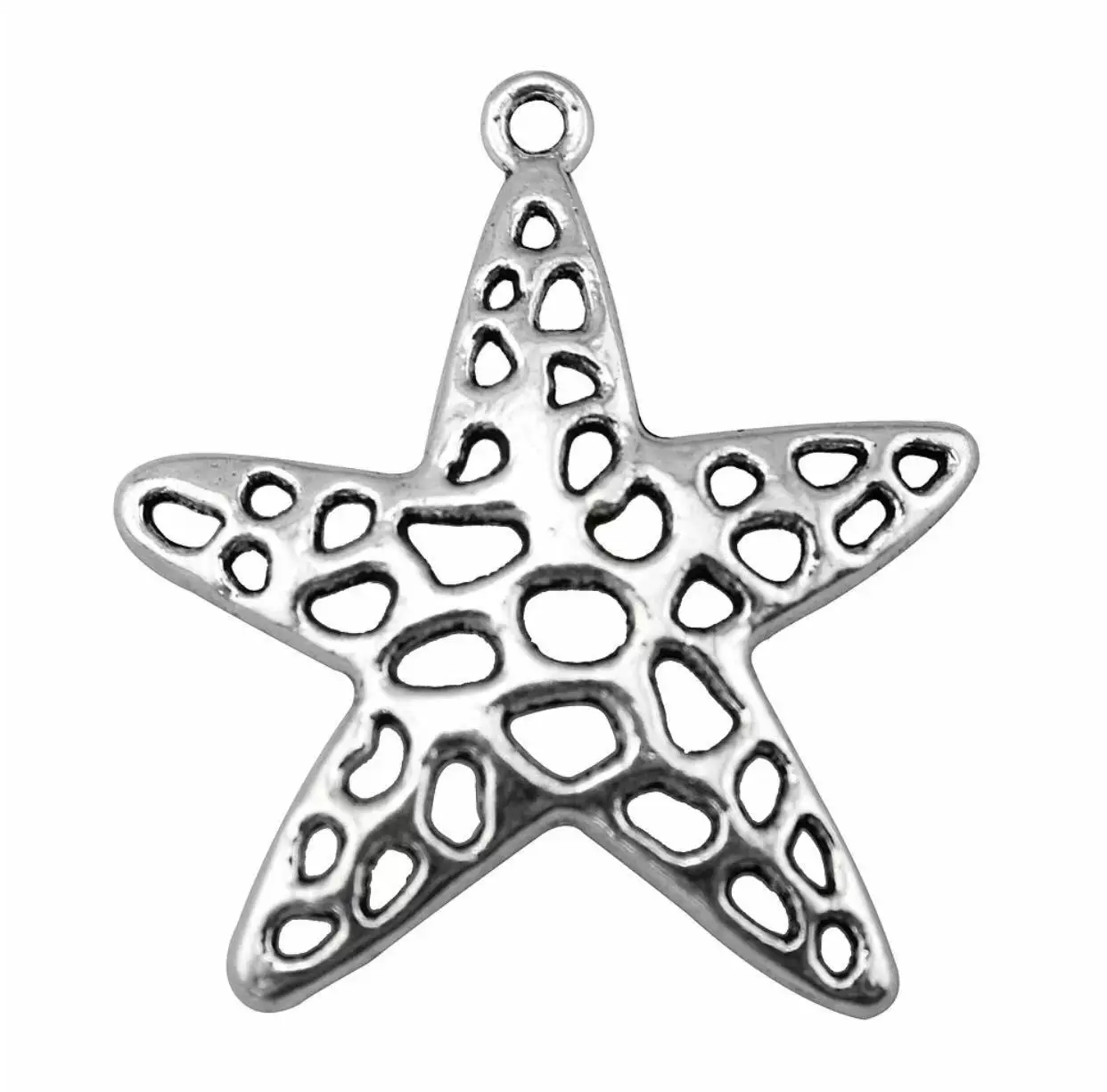 

10 pcs 40*37 mm Lovely hollow starfish pendnats for jewelry handmade Zinc alloy metal HW3069