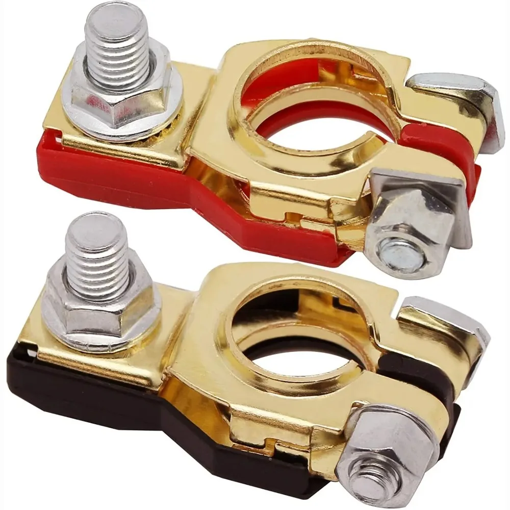 1pair Car Battery Cable Terminal Clamps Connectors Positive 