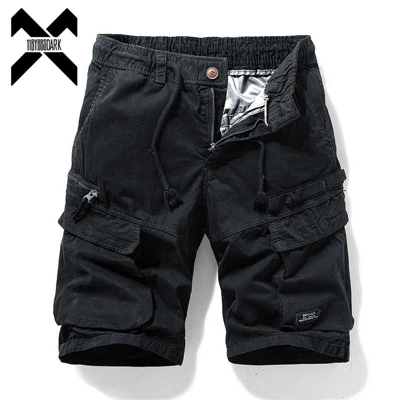 Men's Tactical Cargo Shorts 2025 Summer Fashion Functional Multi Pockets Shorts Hip Hop Streetwear Cotton Knee Length Pants