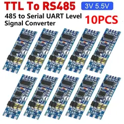 10PCS TTL To RS485 Module Hardware Automatic Flow Control Module Serial UART Level Mutual Conversion Power Supply Module 3.3V 5V