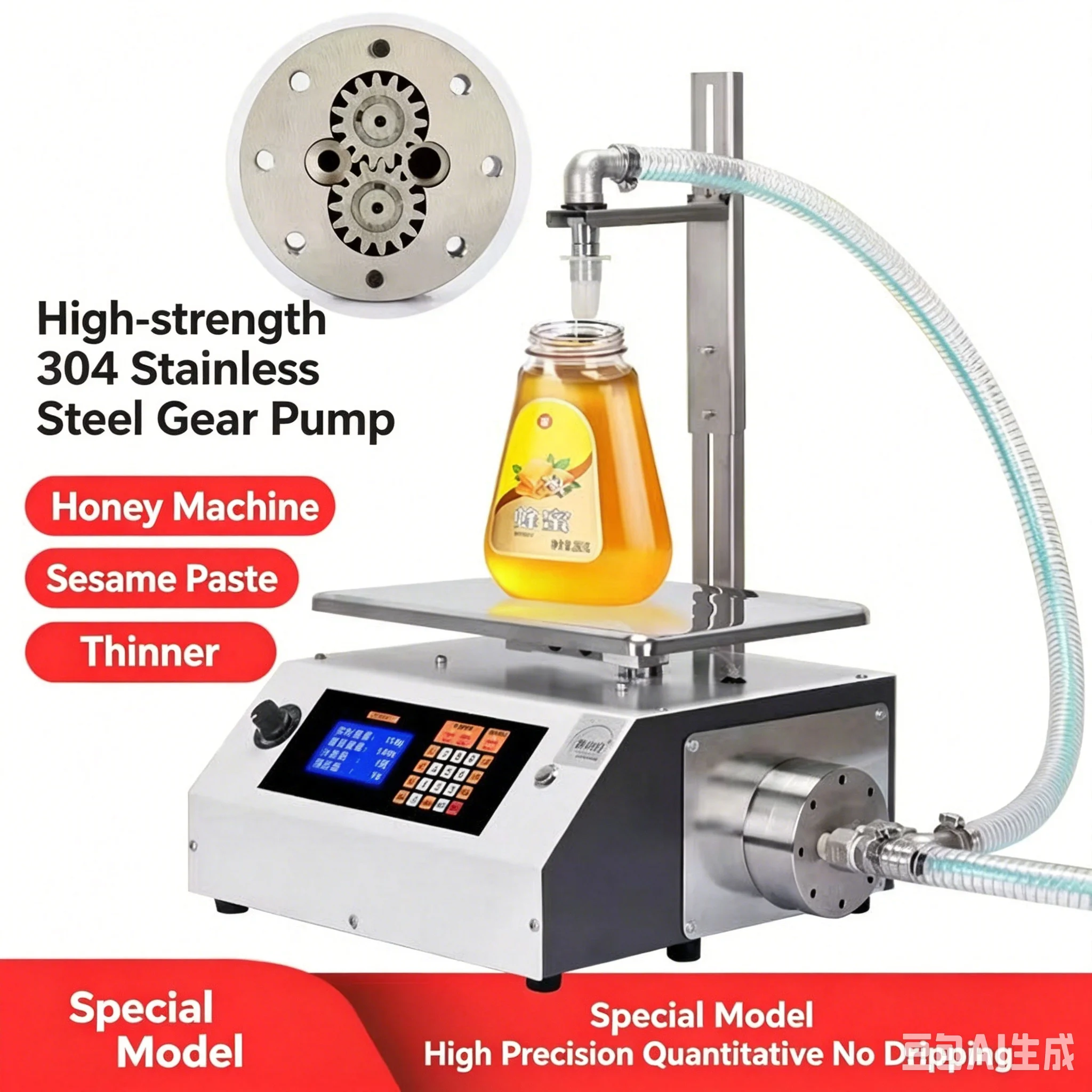 Fully Automatic Honey Filling Machine Quantitative Weighing Liquid Dispenser for Laundry Detergent, Edible Oil, Syrup, Sesame Pa