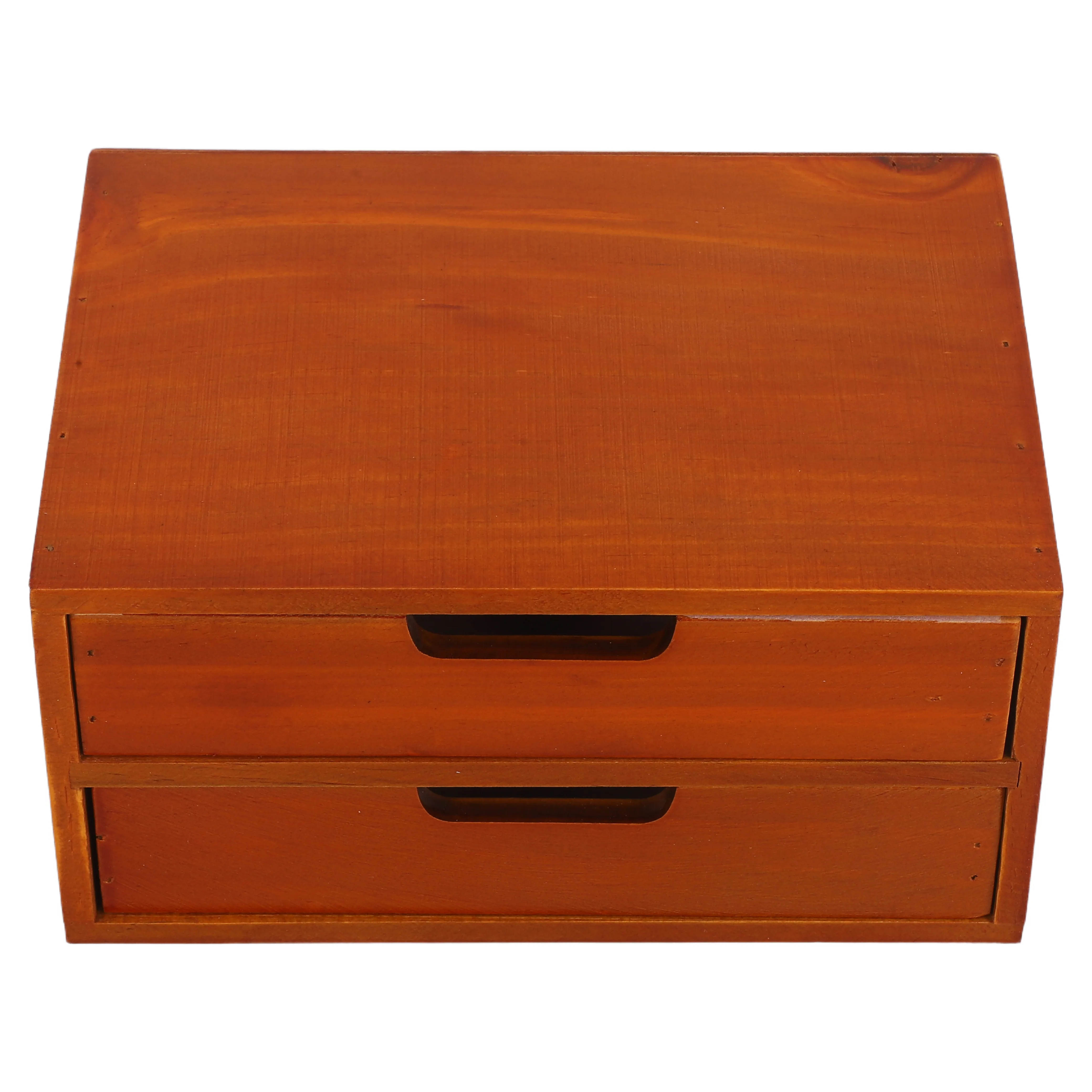 

Wood Desktop Storage Cabinet Double Drawer Elegant Organizer for Home Office Craft Supplies Vintage Apothecary Shelf Storage