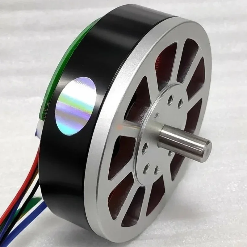 36V 200W Brushless DC Motor Flat Pancake Style with Hall Sensors  Direct Drive Ultra-Thin Design