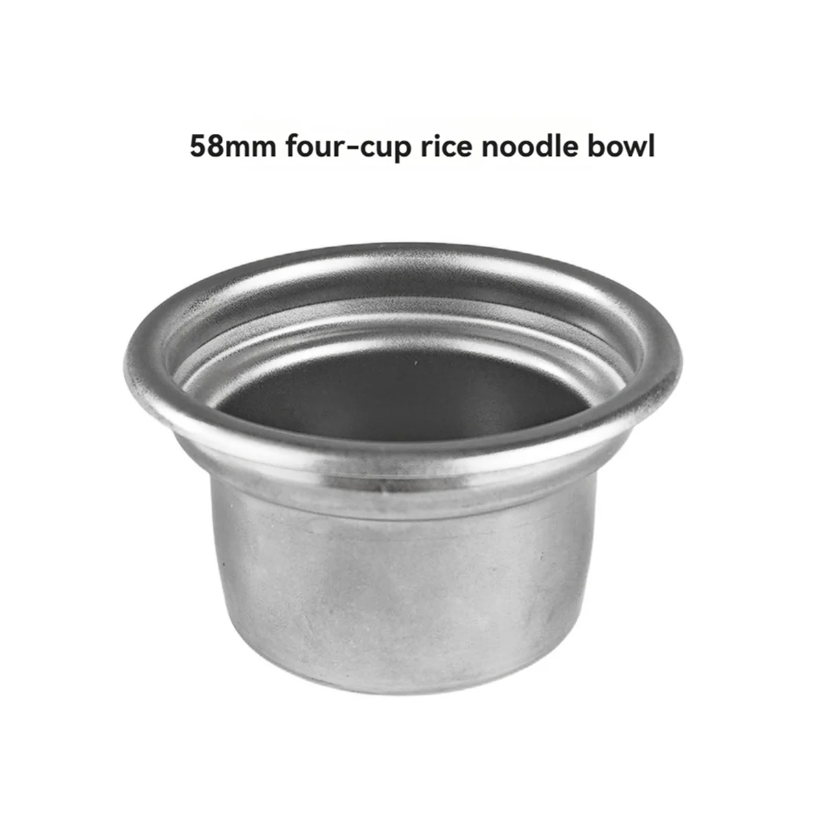 

НОВАЯ 58 мм кофейная чаша для порошка с четырьмя чашками, ручка для кофемашины из нержавеющей стали, корзина для фильтра, многоразовые фильтры для кофе