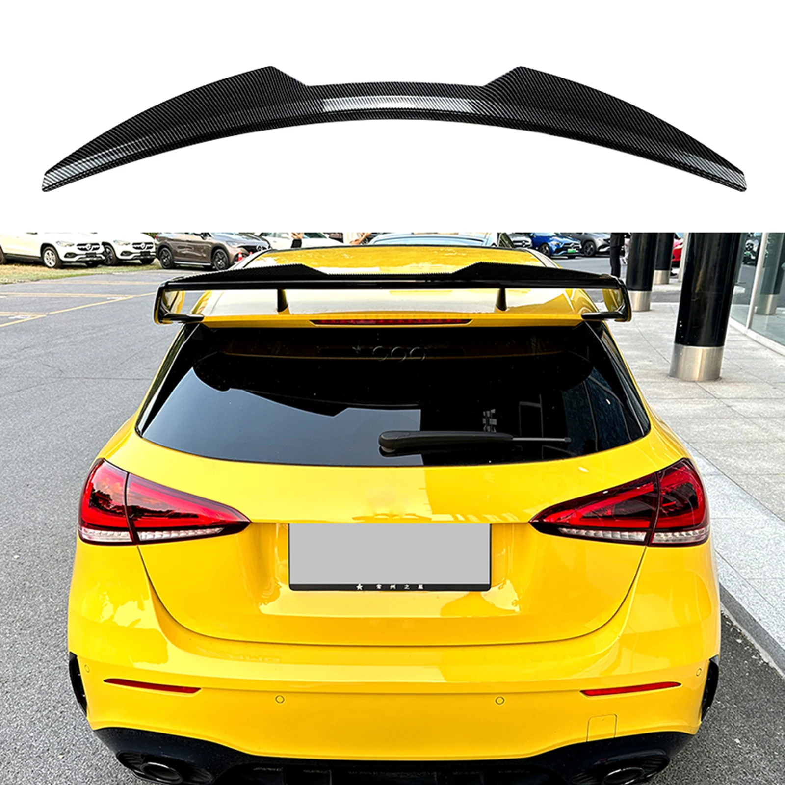 

Car Rear Trunk Spoiler Wing Lip Flap Lid Trim Decklid For Mercedes Benz A Class W177 A35 A45 AMG 2019-2022