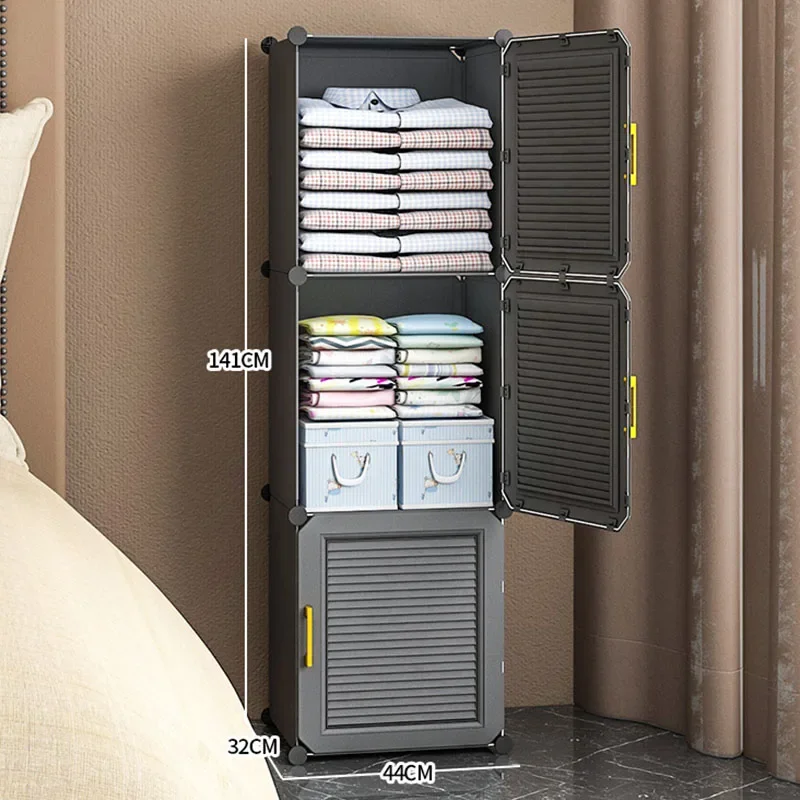 

Space Saving Makeup Closet Storage Organizer Bedroom Garden Clothes Baby Cabinet Plastic Wardrobe Cheap Ropero Trendy Furniture