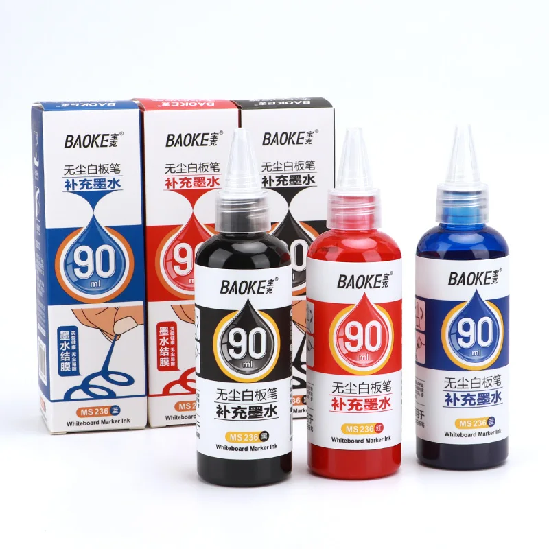 Imagem -02 - Baoke White Board Marker Ink Tinta sem Poeira Ms236 90ml