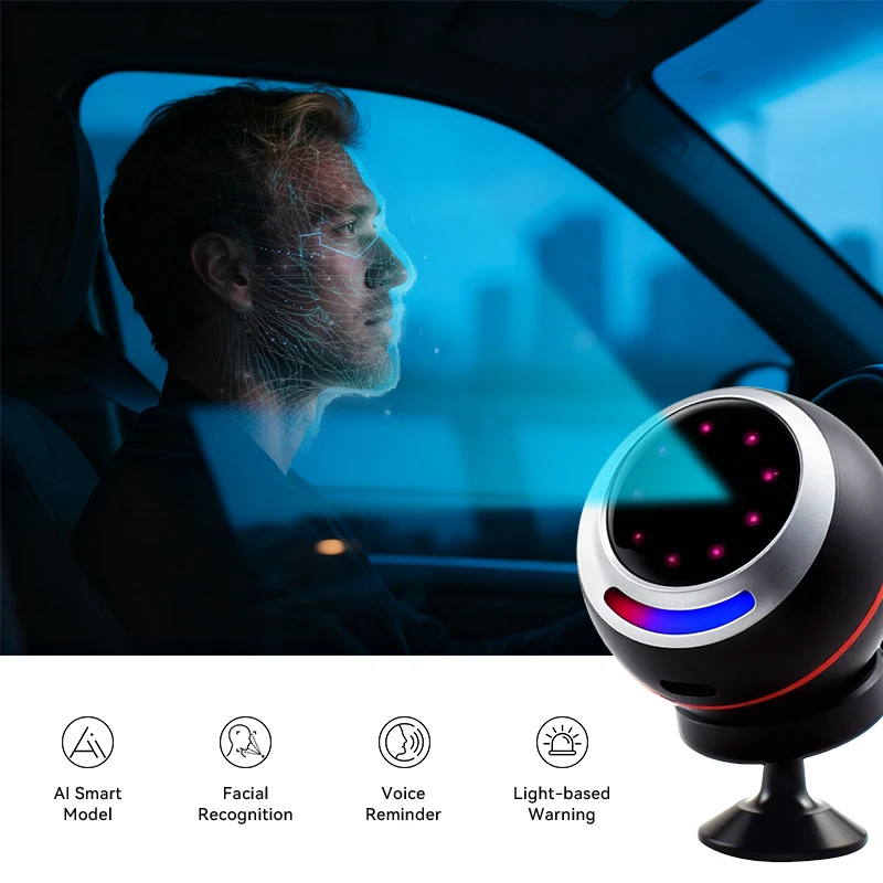 Best For DC 12V 24V Vehicle All-in-1 Real-time 1080P 24H AI Auto Monitor DMS Camera,Detection Warning for Driver Fatigue,Sleepy