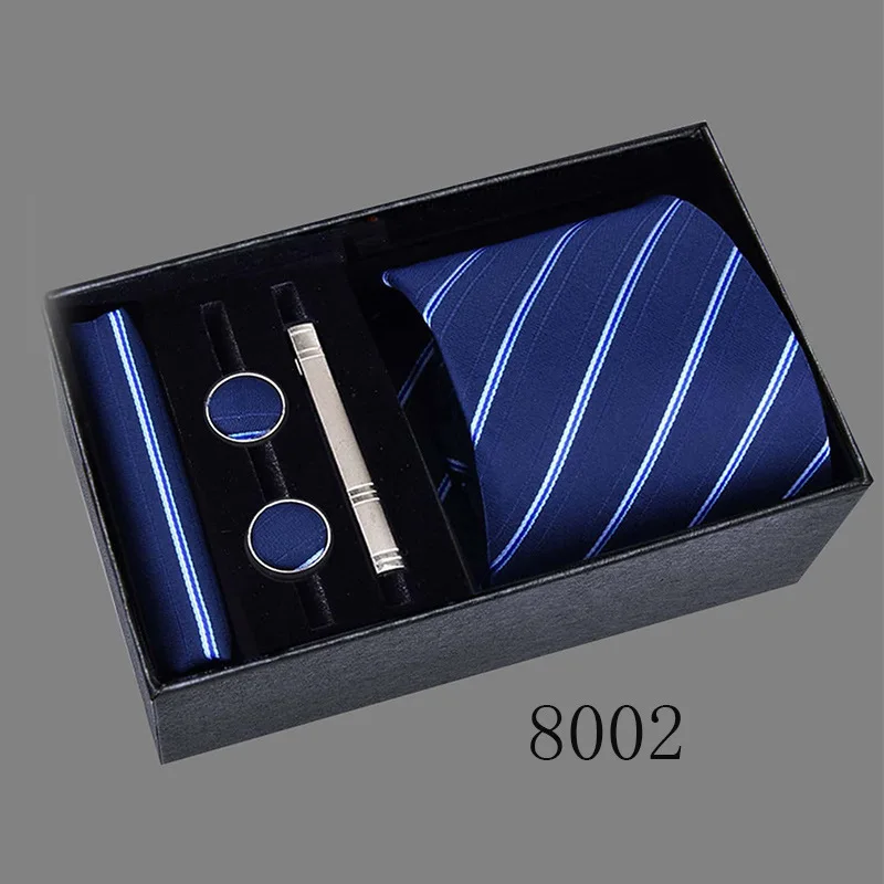 

Men's Business Tie Gift Box Set, 5-piece Set, Formal 8cm Striped Wedding Groom Tie, Father's Day Gift