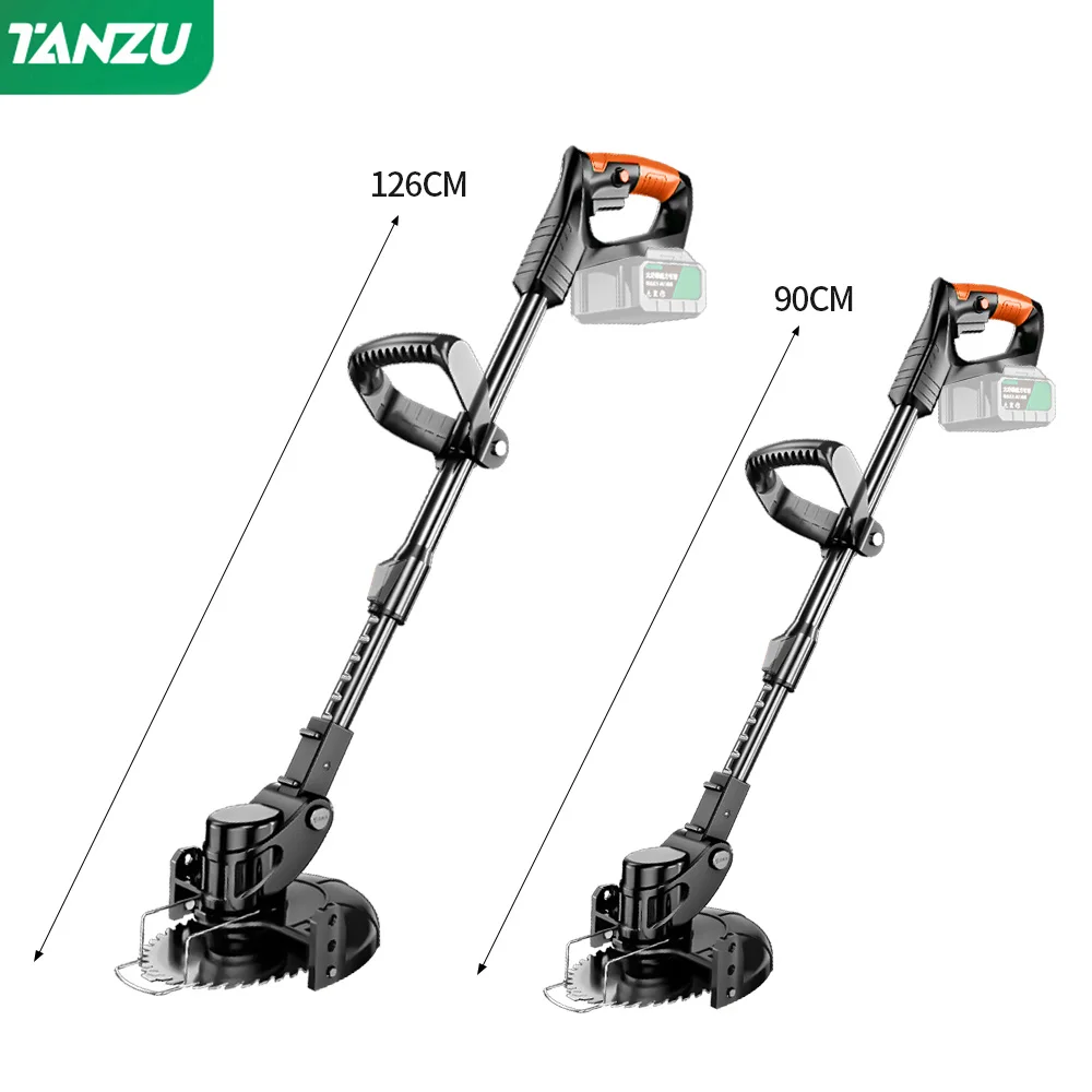 21V Electric Lawn Mower 1880W Grass Cutting Wood Trimmer Length Adjustable With Battery Handheld Garden Power Pruning