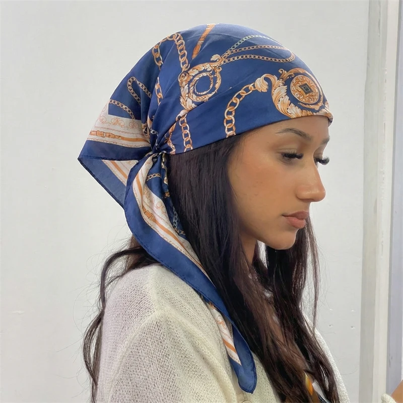 

Fashion Paisley Print Silk Hairbands Scarf Women 2026 New Elagant Bandana Neck Kerchief Head Bands Foulard Female Scarfs