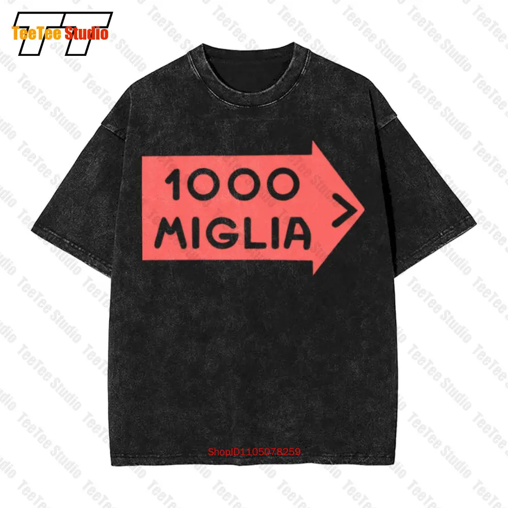 Italian Mille Miglia Rally Decal Vintage Oversized T-Shirt R742