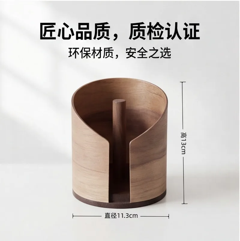 Wooden Tissue Holder Paper Roll Storage Organizer Rack Bedroom Living Room Desktop Decorative Tissue Holder Home Decor