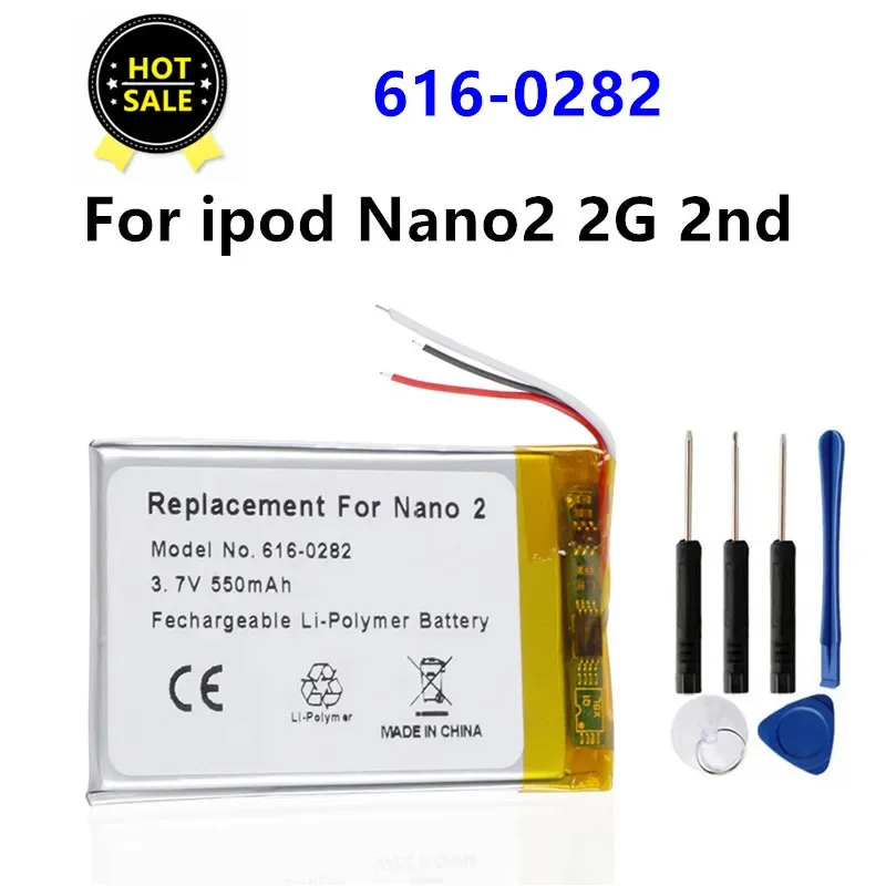 

616-0282 Replacement Battery For iPod Nano2 2G 2nd Generation MP3 Li-Polymer Rechargeable Nano 2 Batteries + Tools