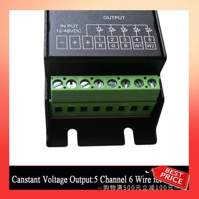 ABNR 5 Channel DMX Decoder With RDM Digital Display Dimmer Driver PWM RGBCCT LED Controller LED Module Light Input 12V-48VDC