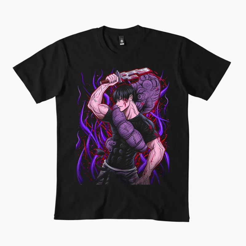 

0309 Toji Fushiguro Anime T shirt Jujutsu Kaisen Manga Men's print Graphic Tee Shirt 100% cotton Y2K clothes All size tops S-6XL