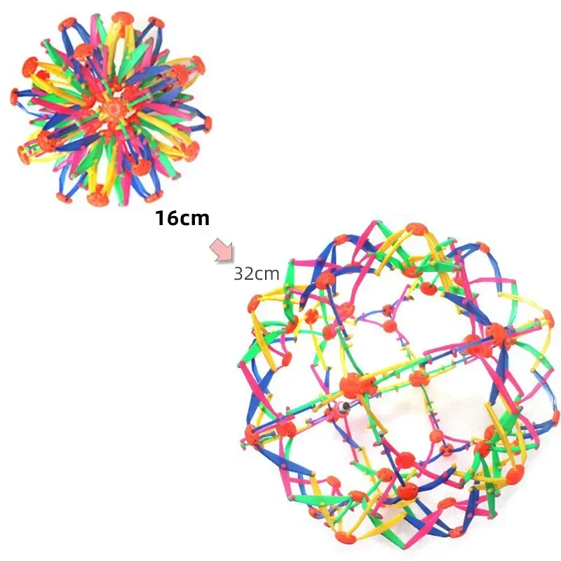 Bola telescópica mágica para niños, bolas de flores para exteriores, Bola de flores para lanzar y patadas, juguete interactivo para padres e hijos