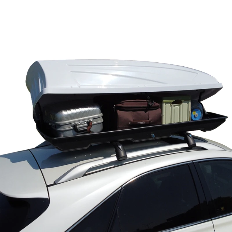 740L Large ABS Black White Hard Shell Cargo Carrier Auto Car Roof Racks Storage Boxes