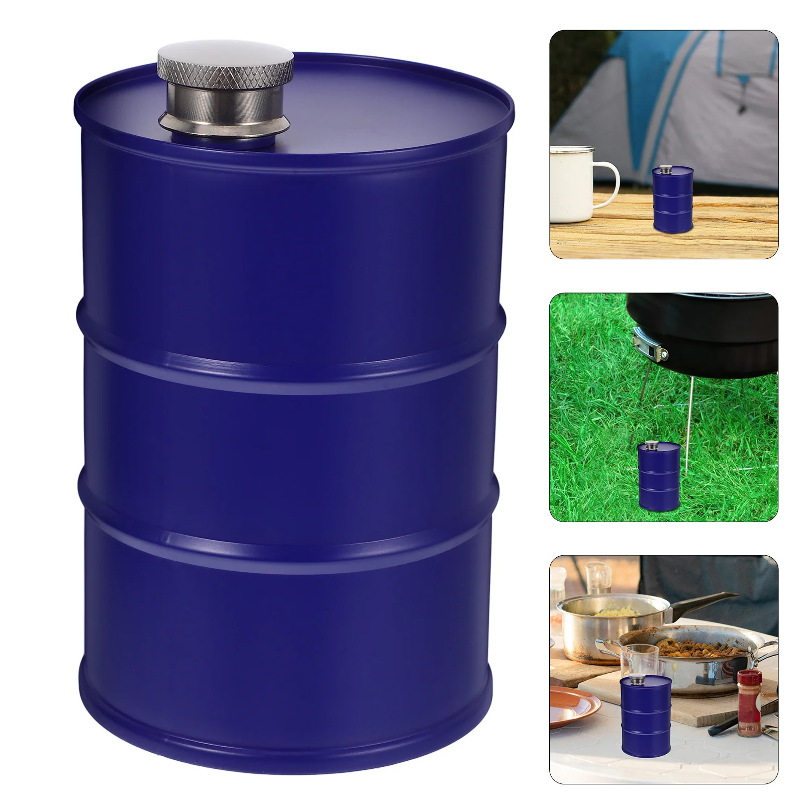

750Ml Camping Wine Jug Stainless Steel Barrel Flask Outdoor Liquor Container For Hiking Beer Barrel Cooler