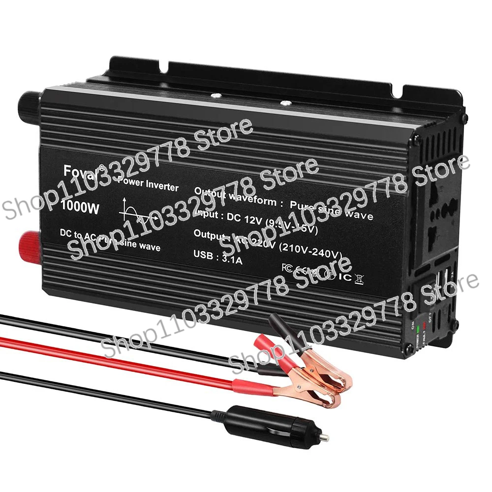 12V ~ 220V 1500W Power Inverter DC 12V To AC 220V-230V Pure Sine Wave Sin Sinus Wave Inverter 12V 220V Voltage Converter for Car