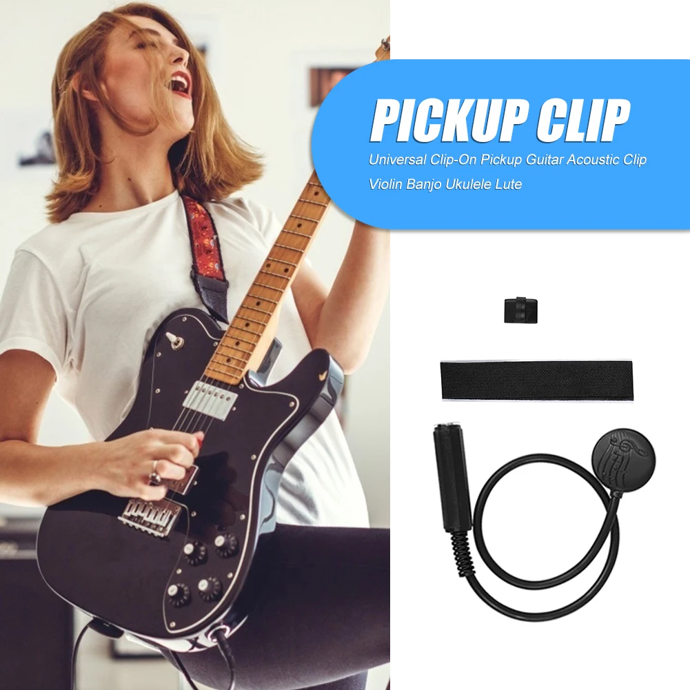 Draagbare akoestische pick-up Accessoires voor muziekinstrumenten Condensatormicrofoon Pickup Algemene contactmicrofoon voor banjo-ukelele