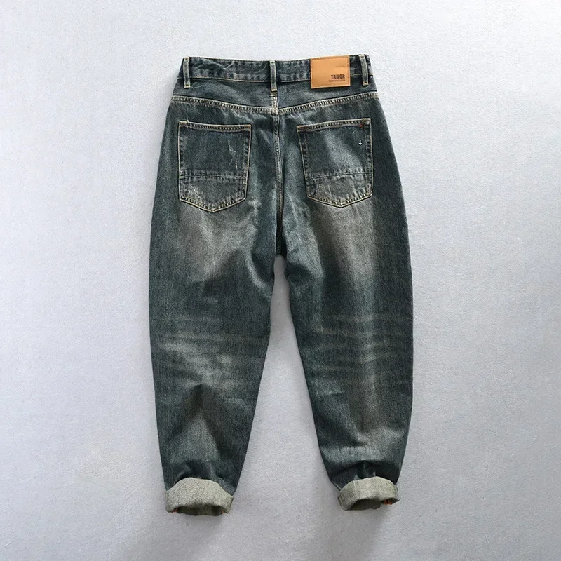 Lente Herfst Nieuwe Retro Zwaargewicht Fluwelen Jeans Voor Mannen Kleding Gewassen Zachte Katoenen Mannen Rits Joggers Mannen Broek K1027